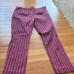 Anthropologie Pink and Black Skinny Pants